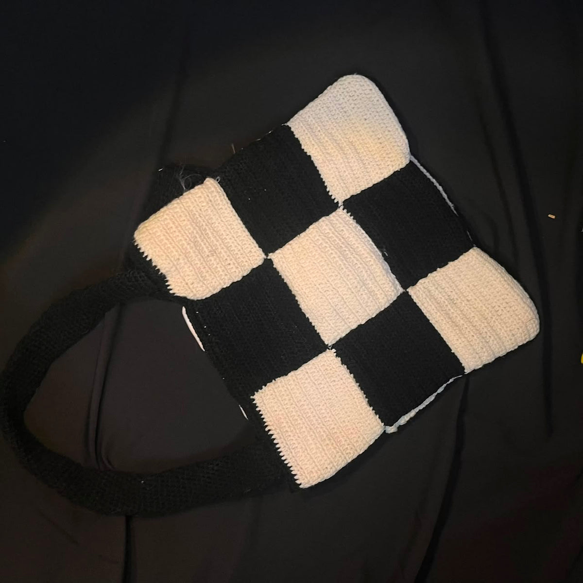 Noir Checker Tote
