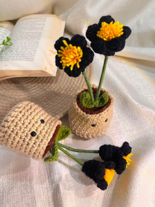 Bloom Bud Vase (Crochet flower pot)