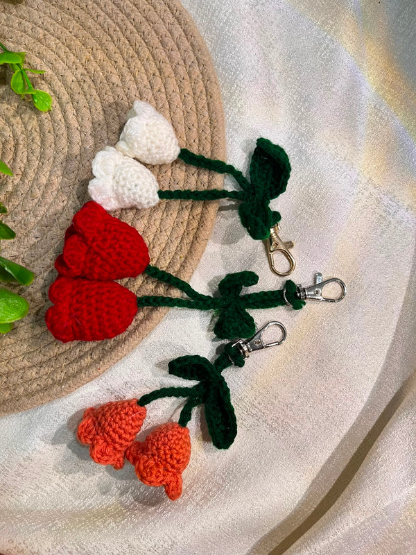 Twin flower keychain