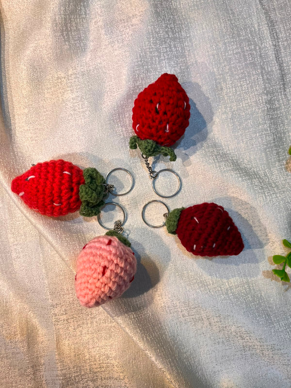 Red Strawberry Keychain